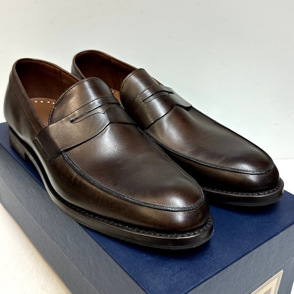 NIB Allen Edmonds x Brooks Brothers Presidio Penny Loafers Brown USA 10.5 D